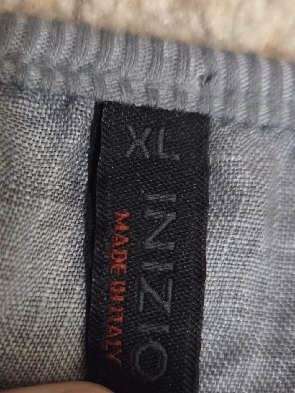 Inizio Linen Sleeveless Ruched Assymetrical Hilo Blouse Top Gray Italy Size XL - Picture 3 of 6